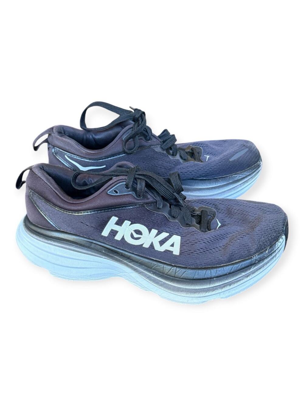 HOKA Bondi 8 Women’s Running Shoes Black Size 8.5